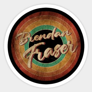 Brendan Fraser  - Vintage Circle Art Sticker